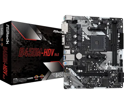 Материнська плата ASRock B450M-HDV R4.0 Socket AM4 (B450M-HDV R4.0) Б/В - фото 5