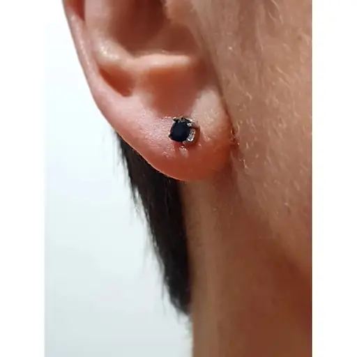 Срібні сережки Агні Крижинка з сапфіром. 2619/9Р-SPH - фото 2