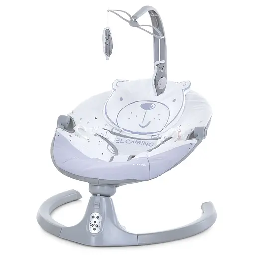 Колыбельный центр El Camino ME 1116 Cute Gray шезлонг с музыкой и функцией укачивания для малышей