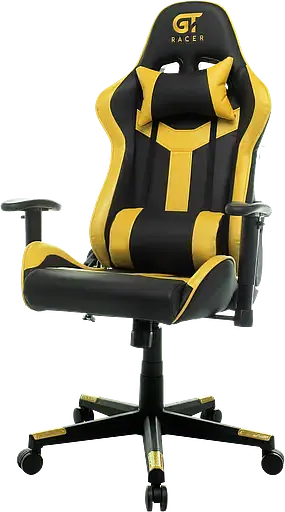 Геймерское кресло GT Racer черное с желтым (X-2527 Black/Yellow) - фото 4