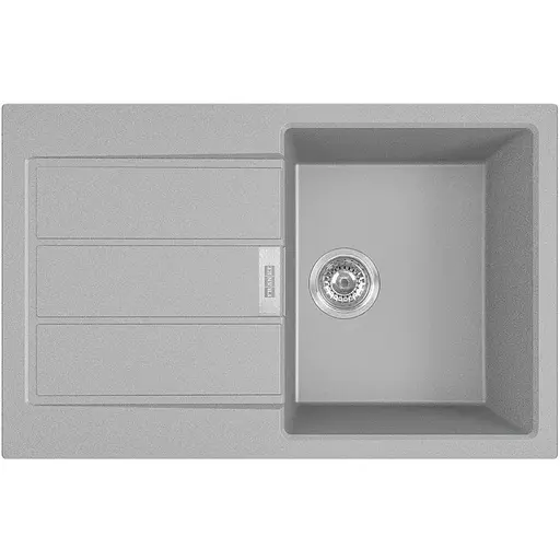 Кухонна мийка Franke Sirius, тектонайт, прямокутник, з крилом, 780х500х200мм, чаша - 1, накладна, 2 S2D 611-78, сірий