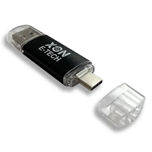 Флеш-накопитель XON FlashDrive DuoConnect 256GB (USB 2.0 + USB Type-C) Черный (FX2DX256MB 4074) - фото 6