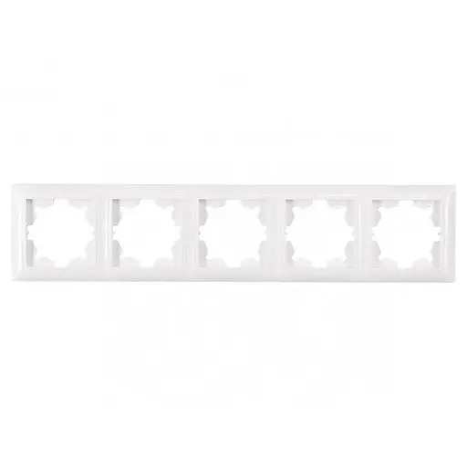 Рамка 5г. гориз. Primera белая 3025 (LUXEL) - фото 1