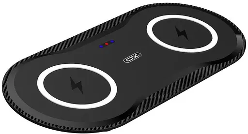 Бездротовий зарядний пристрій XO WX025 20 вт для 2 пристроїв wireless fast charger чорний - фото 2