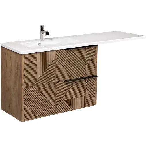 Тумба Мойдодир Cubic 80-A Adam 140 L підвісна з крилом над пральною машиною - фото 1