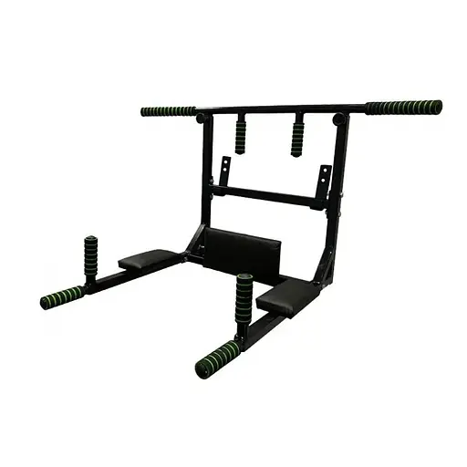 Турнік-бруси настінний Iron 4 в 1 з м'якими ручками чорний NE-TR-4B