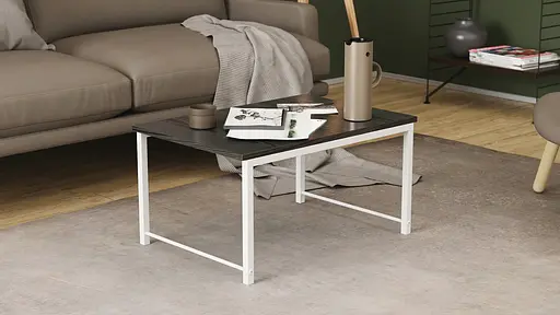 Стіл журнальний приставний Террі Комбо 345x662x440 Білий метал ДСП Сосна Кембра 16мм FRD-105145