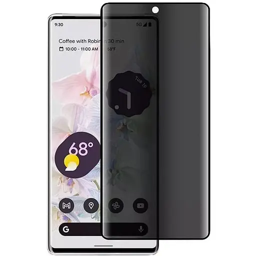 Защитное стекло DK для Google Pixel 6 Pro 3D Антишпион Full Glue 020463 black