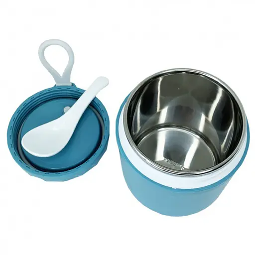 Ланчбокс с ложкой Mega Zayka MGZ-0122(Blue) 430 мл - фото 2