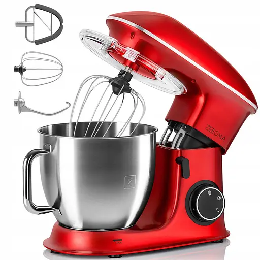 Тестомес миксер планетарный Zeegma PLANEET CHEF RED 2200 Вт - фото 1