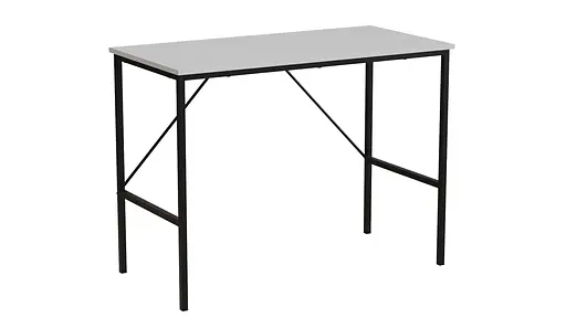 Стіл письмовий Line Тайм Ferrum-decor 750x1000x500 Чорний метал ДСП Біле 16 мм (FRD-104864)