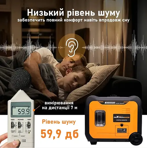 Генератор інверторний MaXpeedingRods 5.5 кВт Електричний старт/Дистанційний старт/Ручний стартер MXR5500 - фото 5