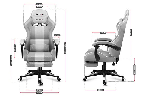 Компьютерное кресло Huzaro Force 4.7 White ткань - фото 9