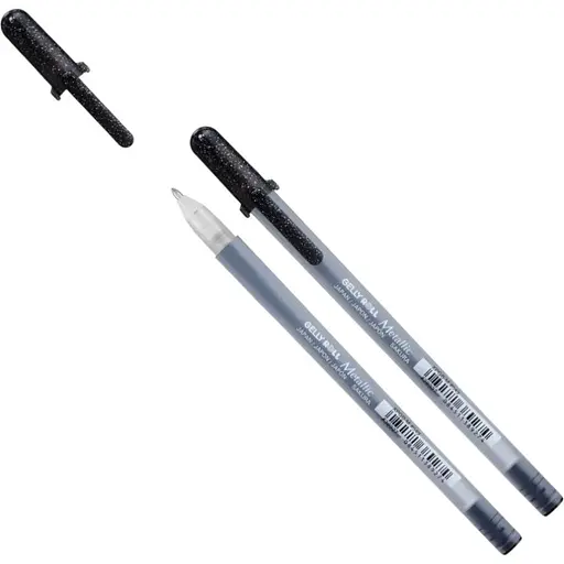 Ручка гелевая Sakura Metallic Черный - фото 1