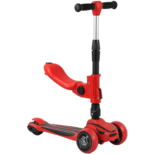Дитячий самокат Best Scooter 27х58 см Чорно-червоний 000254994