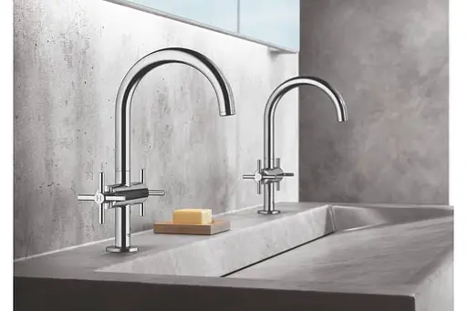 Смеситель для умывальника на одно отверстие L-Size Grohe Atrio new 21019003 Хром - фото 2