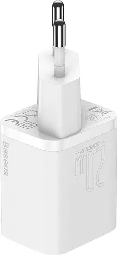 Мережевий зарядний пристрій Baseus Super Si Quick Charger 1C 20W EU Білий - фото 2