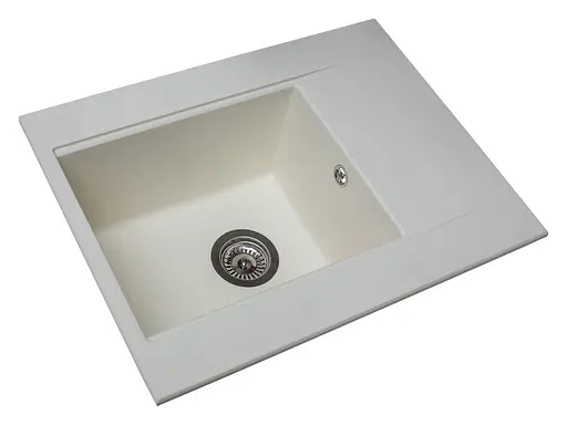 Кухонная мойка гранитная Miraggio Bodrum 650 white 649x500x220 00206702, Белый - фото 2