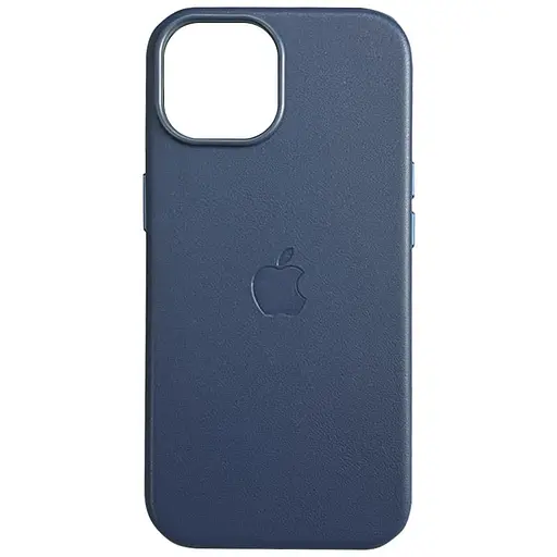 Кожаный чехол Epik Leather Case AAA with MagSafe and Animation для Apple iPhone 15 Pro 6.1 Blue