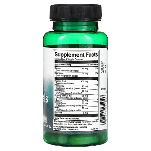 Добавка для здорового сну Swanson Sleep Essentials 60 Veg caps (1086-100-30-3445502-20) - фото 2
