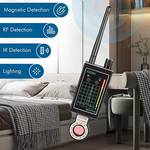 Детектор жучков, скрытых камер, искатель прослушки и трекеров на магните Protect G320i (100707) - фото 3