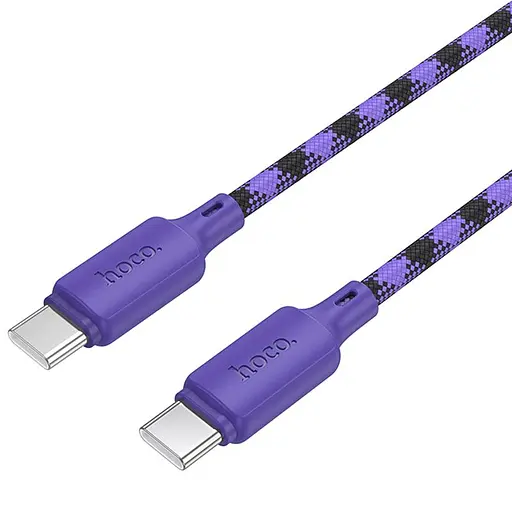 Дата кабель Hoco X116 Meridian Type-C to Type-C 60W (1m) Gradient Purple Mix - фото 4