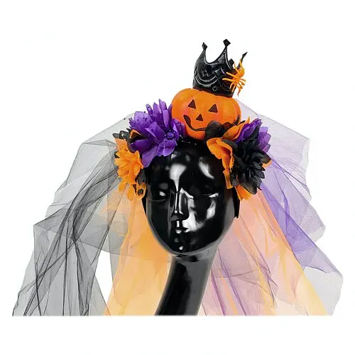 Обруч Гарбуз ультра готична принцеса з фатою - фото 1