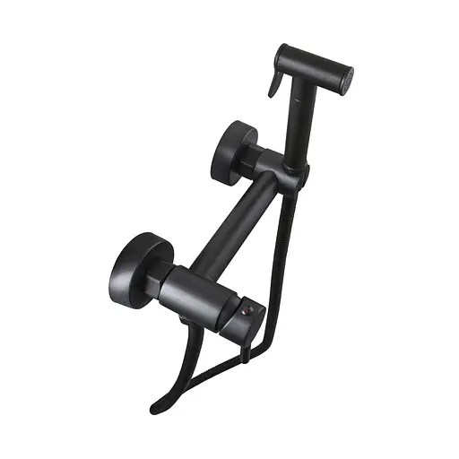 Змішувач для гігієнічного душу зовнішнього монтажу 150 мм Globus Lux GLN-6-graphite-106MIX, Чорний матовий - фото 4