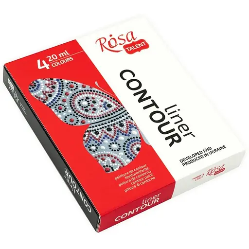 Набір контурів універсальних Rosa Talent класичні кольори 4х20 мл - фото 1