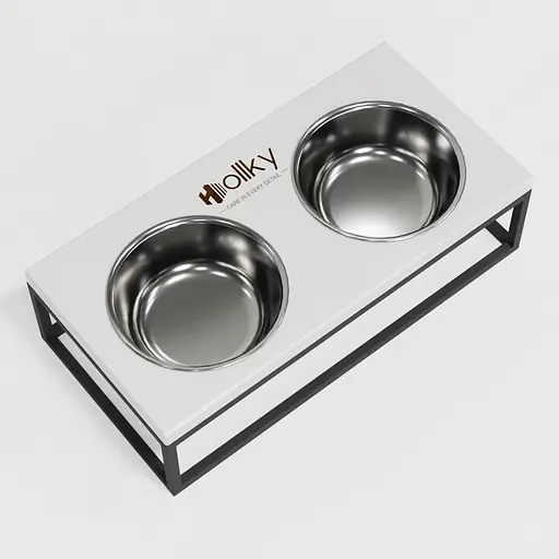 Hollky Base M — миски на підставці для середніх собак та великих котів (2 × 0,95 л) - фото 4