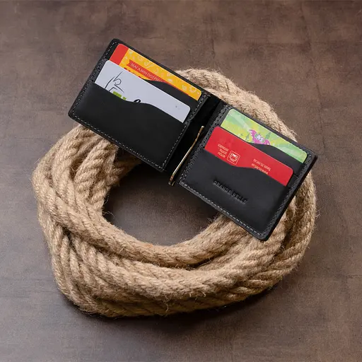 Мужской кожаный кошелек Grande Pelle 12х8х1 см acs0014769 - фото 8