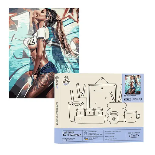 Набір для розпису по номерах "Дівчина на стилі" 40*50 см*