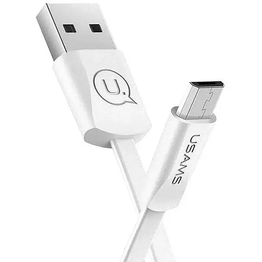 Кабель Usams SJ201 U2 Micro Flat Data Cable 1,2 м Белый