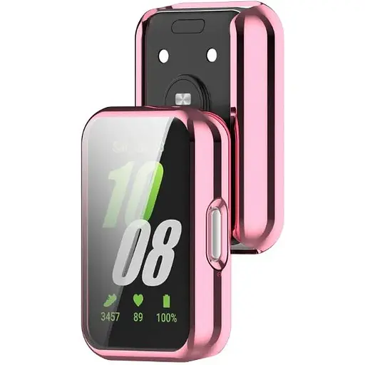 Чехол-накладка DK для Samsung Galaxy Fit3 (R390) Silicone Face Case (pink rose) - фото 2