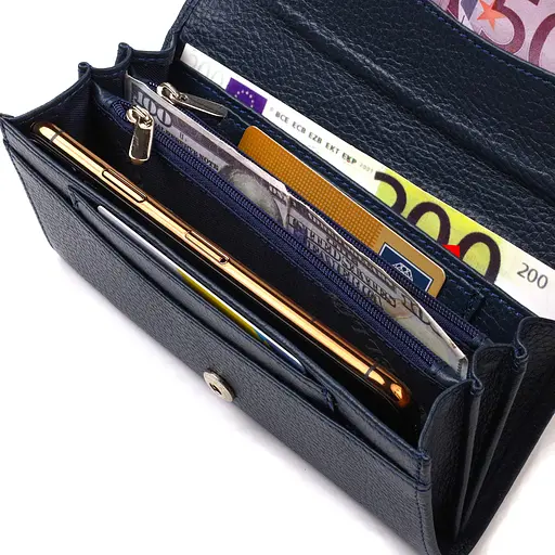 Жіночий шкіряний гаманець Canpellini 18х8.7х2 см acs0025522 - фото 4