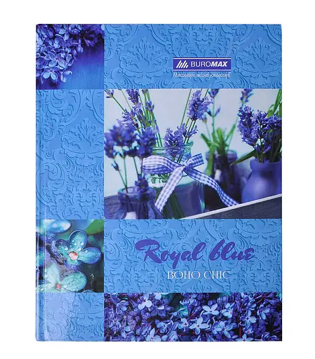 Книга обліку Boho Chic, А4, 96 арк., клітинка, офсет, тверда ламінована обкладинка, синій