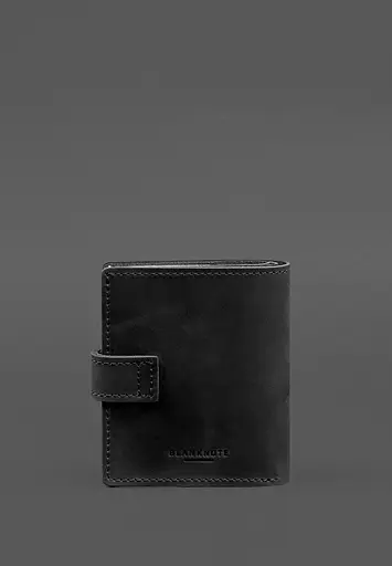 Кожаная обложка-портмоне для удостоверения офицера ГНСУ 11.2 черная Crazy Horse - фото 6