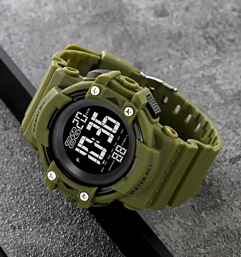 Годинник чоловічий спортивний наручний Skmei 2195 (Зелений) - фото 4