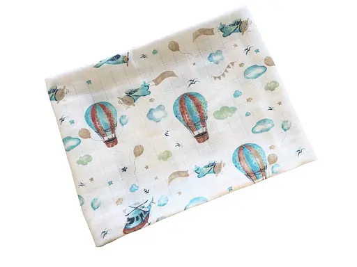 Муслиновая пеленка Moontime "Воздушные шарики" - фото 1
