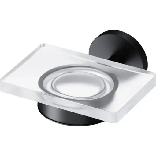 Мильниця Am.Pm X-Joy скляна настінна black A85A34222, Чорний матовий - фото 1