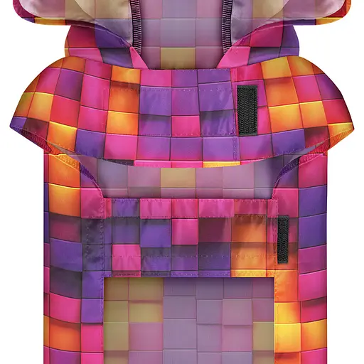 Дощовик-накидка з капюшоном для собак Waudog Clothes, малюнок "Куби 3Д", А 23-26 см, B 30-36 см, С 15-20 см - фото 4