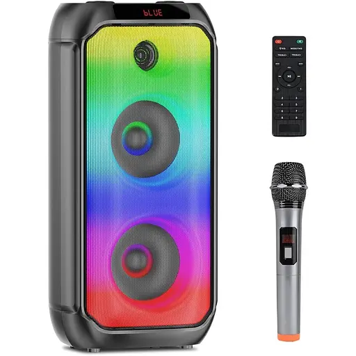 Динаміки TAMPROAD Bluetooth, 80 Вт бездротові портативні динаміки TWS для вечірок із сабвуфером, глибокі баси, світлодіодні