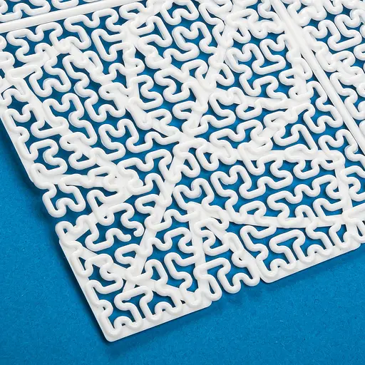 Дренажний килимок підкладка для сироробства сиру полімерний білий 20х20 см, Kitchette Білий 85283 - фото 5