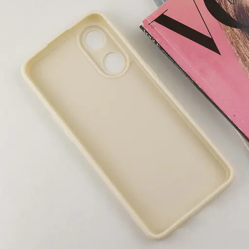 Силіконовий чохол Candy Full Camera для Oo Reno 8 T 4G Бежевий / Antique White - фото 3