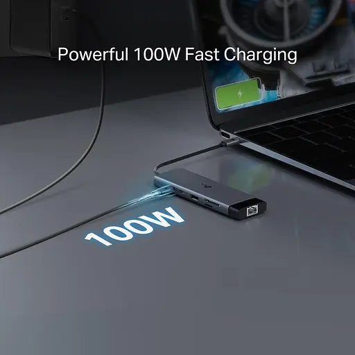 USB-Хаб TP-Link USB Type-C 9-в-1 (UH9120C) - фото 12