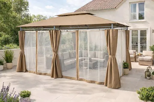 Павільйон садовий Garden Line Totem beige з москітною сіткою - фото 1