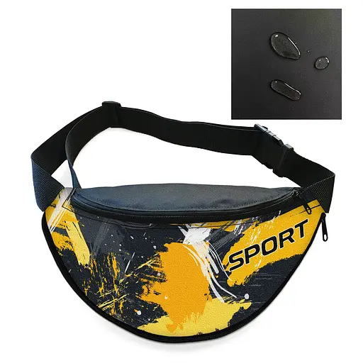 Сумка-бананка мужская/женская Sport 32×16 см с расширителем поясная сумка или сумка через плечо (02896)