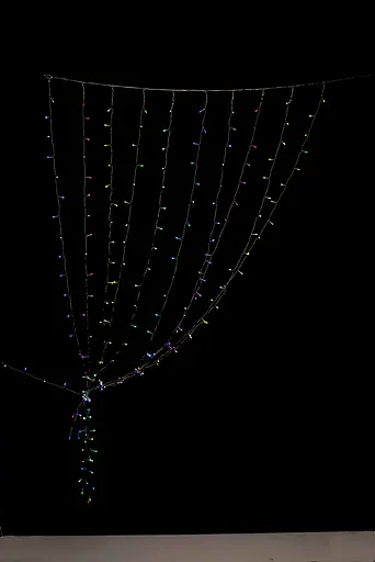 Twinkly Smart LED Гірлянда Twinkly Curtain RGBW 210, Gen II, IP44, 1.45м*2.1м, кабель прозорий - фото 3