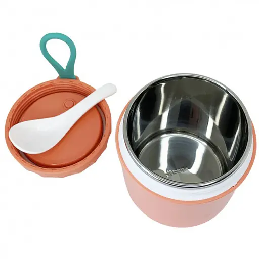 Ланчбокс с ложкой Mega Zayka MGZ-0122(Pink) 430 мл - фото 2