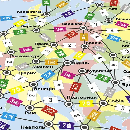 Настільна гра "Подорож Європою" Arial 910275 фішки, картки з маршрутами - фото 2